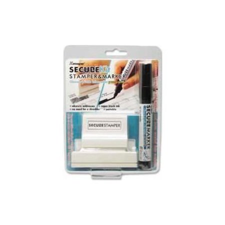 SHACHIHATA INC. Xstamper® Secure Stamp & Marker Kit, 15/16" x 2-13/16", Black 35303
